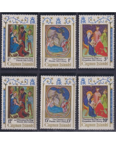 F-EX38462 CAYMAN MNH 1971 CHRISTMAS NAVIDAD ART MADONNA BOOK PAINTING RENASSENCE.