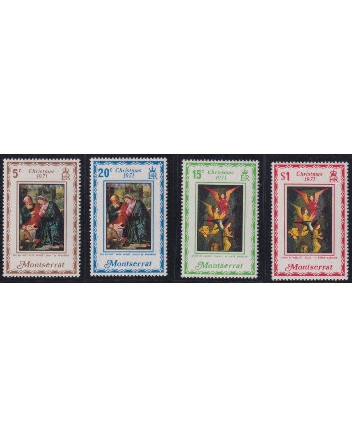 F-EX38464 MONTSERRAT MNH 1971 CHRISTMAS NAVIDAD ART MADONNA ROMANINO SIMON MARMION PAINTING RENASSENCE.