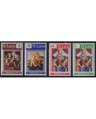 F-EX38468 ST LUCIA MNH 1971 CHRISTMAS NAVIDAD ART MADONNA ANDREA VERROCCHIO PAINTING RENASSENCE.