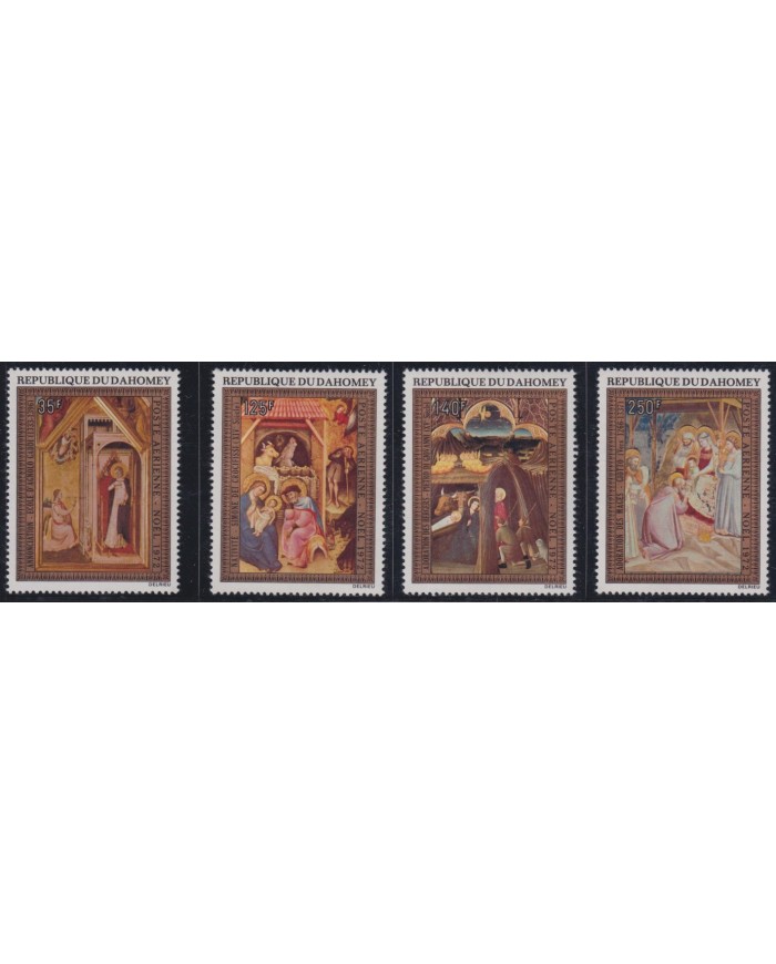 F-EX38470 DAHOMEY MNH 1972 CHRISTMAS NAVIDAD ART GIOTTO SIMONE PAINTING RENASSENCE.