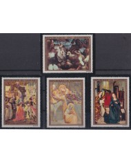 F-EX38482 DAHOMEY MNH 1973 CHRISTMAS NAVIDAD ART GIOTTO BOTTICELLI RENAISSANCE MADONNA PAINTING.
