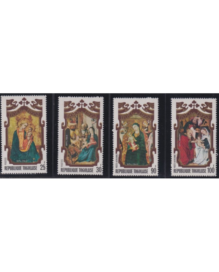 F-EX38484 TOGO MNH 1973 CHRISTMAS NAVIDAD ART RENAISSANCE MADONNA PAINTING.