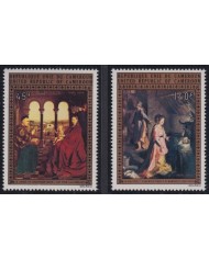 F-EX38485 CAMEROOUN  MNH 1973 CHRISTMAS NAVIDAD ART FEDERICO FIORI VAN EYCK RENAISSANCE MADONNA PAINTING.