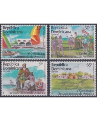 F-EX38534 DOMINICANA REP MNH 1985 DISCOVERY COLUMBUS LANDFALL SHIP REGATTA.