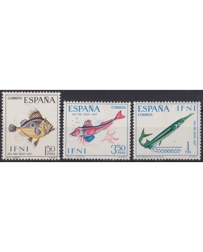 F-EX40303 ESPAÑA SPAIN IFNI MNH 1967 STAMPS DAYS SEA MARINE WILDLIFE FISH PECES.