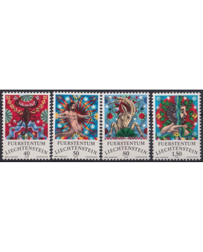 Z85 LIECHTENSTEIN MNH 1978 ZODIAC SIGN SCORPIO SAGITARY.