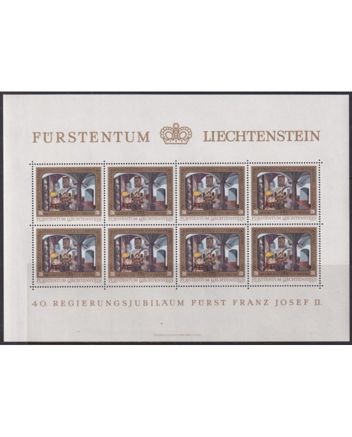 Z211 LIECHTENSTEIN MNH 1978 VADUZ CASTLE PALACE MINISHEET.