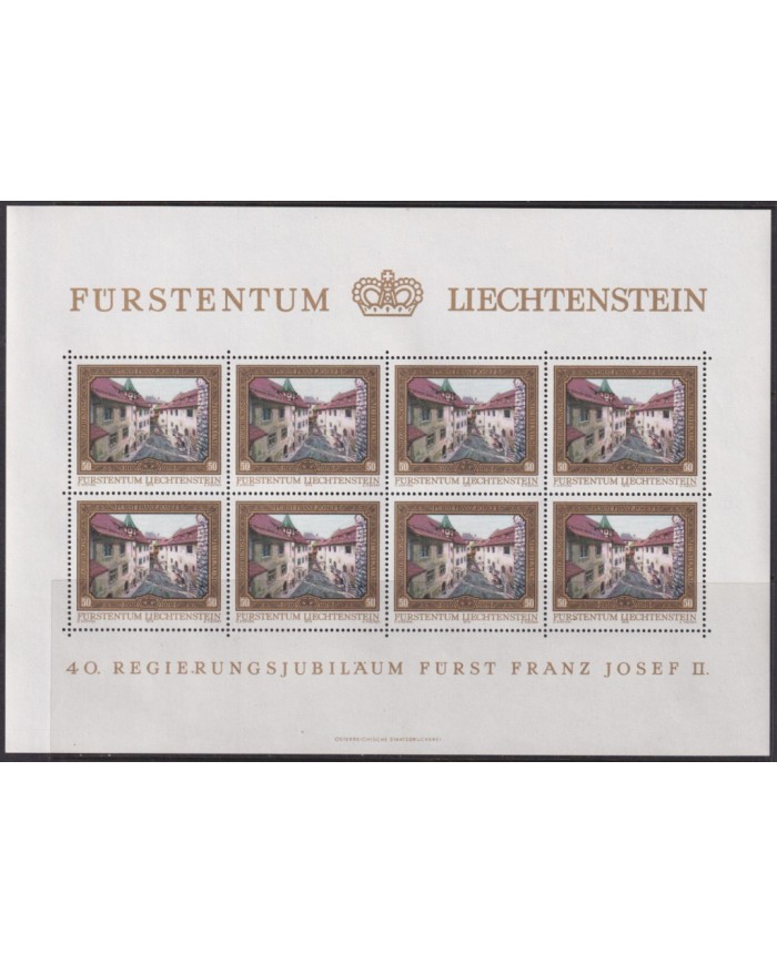 Z211 LIECHTENSTEIN MNH 1978 VADUZ CASTLE PALACE MINISHEET.