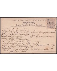 Z129 FUNCHAL MADEIRA 1910 POSTCARD REID´S HOTEL TO GERMANY.