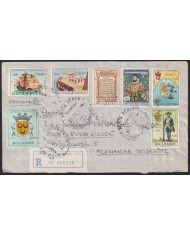 Z161 MOZAMBIQUE REGISTERD COVER MLITAR COSTUMES & COAST ARMS SHIP