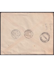 Z166 PARAGUAY 1949 REGISTERED COVER TO GERMANY FORWARDED TO COBURG.