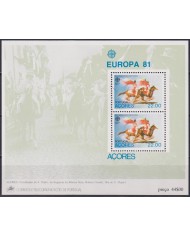F-EX40182 PORTUGAL AZORES MNH 1981 EUROPA HORSE EQUESTRIAN.