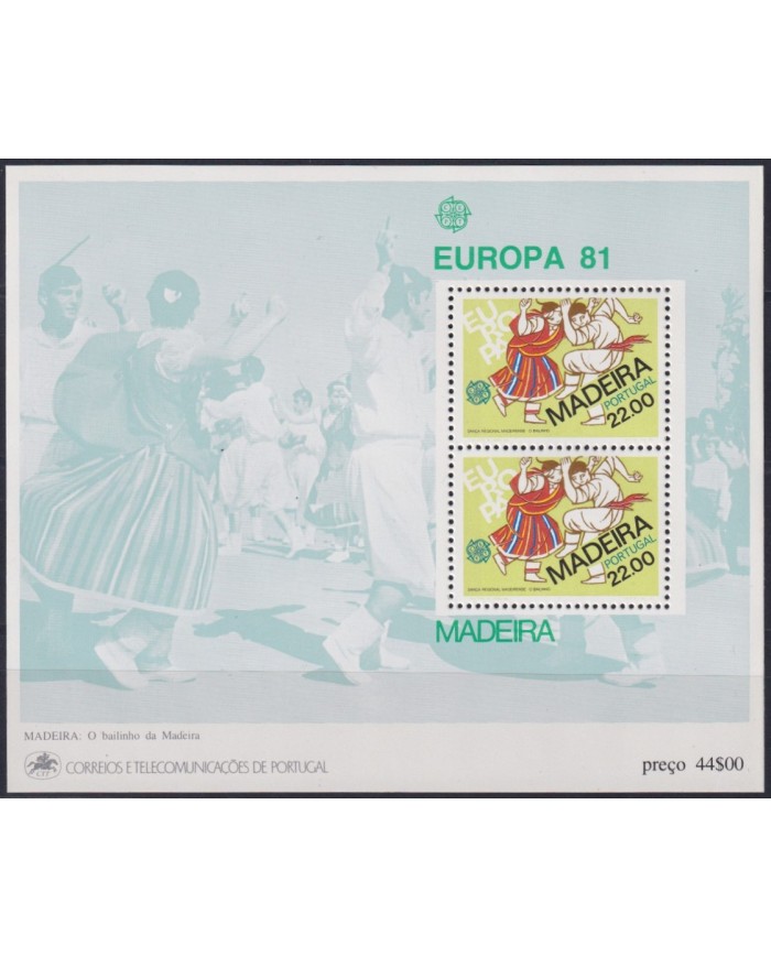 F-EX40187 PORTUGAL MADEIRA MNH 1981 EUROPA TRADITIONAL COSTUMES.