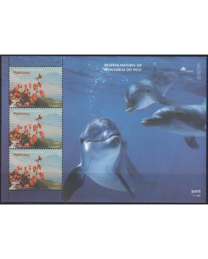 F-EX40174 PORTUGAL MADEIRA MNH 1999 EUROPA NATURAL PARK FLOWER DOLPHINS FLORES.