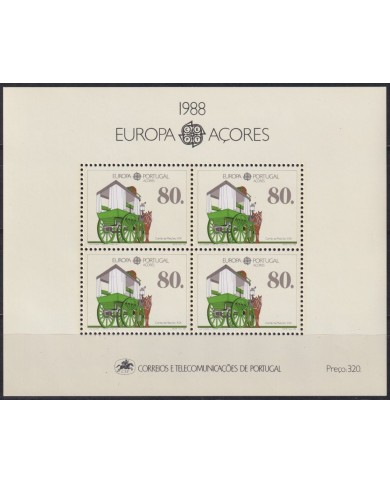 F-EX40189 PORTUGAL AZORES MNH 1988 EUROPA TRANSPORT CARRIAGE CARRUAGE.
