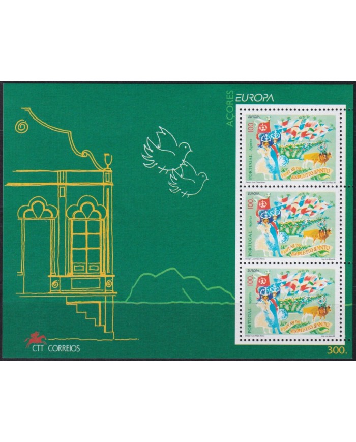 F-EX40175 PORTUGAL AZORES MNH 1998 EUROPA HAPPY NEW YEAR SPIRITU SANTO PARTY.