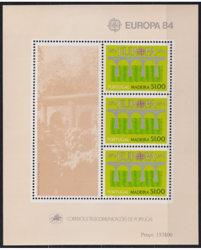F-EX40400 PORTUGAL MADEIRA MNH 1984 EUROPA BRIDGE PUENTES.