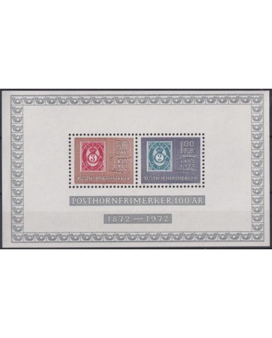 F-EX40342 NORWAY NORGE NOREG MNH 1972 CENTENARY OF STAMP.
