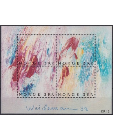 F-EX40334 NORWAY NORGE NOREG MNH 1989 ART PAINTING.