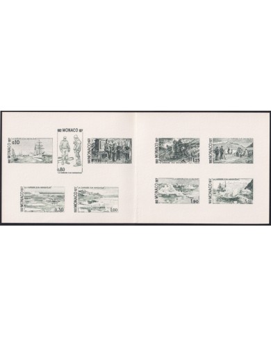F-EX40404 MONACO 1977 PROOF OFFICIAL SET NAVIGATOR SHIP BARCOS IN CARBOARD.
