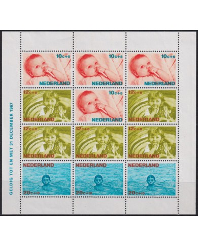 F-EX40179 NEDERLAND NETHERLAND HOLLAND MNH 1967 SHEET CHILD CHILDREN.