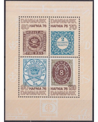 F-EX40341 DANMARK DENMARK MNH 1976 SHEET HAFNIA76 PHILATELIC EXPO.