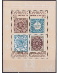 F-EX40341 DANMARK DENMARK MNH 1976 SHEET HAFNIA76 PHILATELIC EXPO.