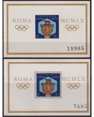 F-EX40321 COSTA RICA MLH 1960 SHEET ROMA OLYMPIC GAMES.