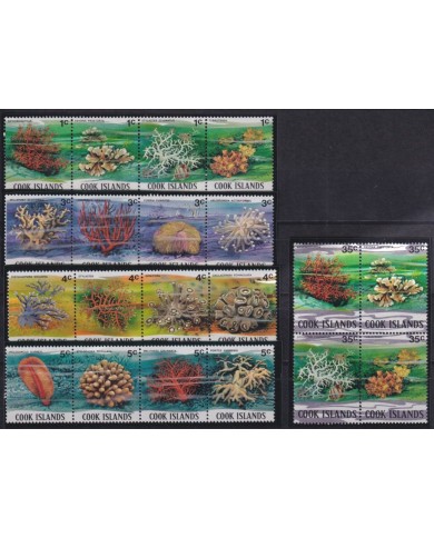 F-EX27304 COOK IS MNH 1980-82 FISH REEF CORAL FISH MARINE LIFE 77 STAMPS.