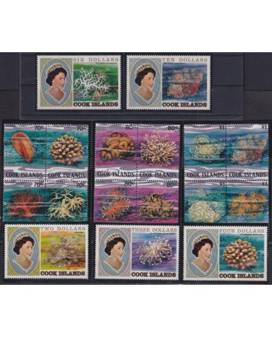 F-EX27304 COOK IS MNH 1980-82 FISH REEF CORAL FISH MARINE LIFE 77 STAMPS.