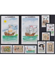 F-EX35692 GAMBIAA MNH 1987 DISCOVERY COLON COLUMBUS VASCO DE GAMA SHIP.
