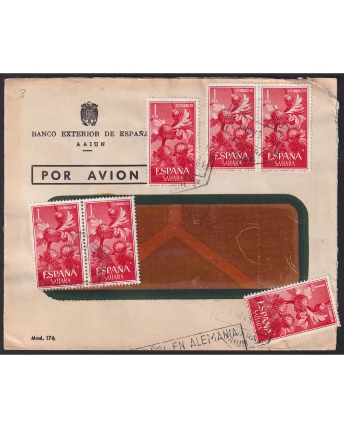 F-EX40972 SPAIN SAHARA 1962 INTERNATIONAL BANK OF SPAIN FLOWER.
