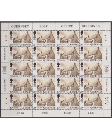 F-EX40050 UK ENGLAND GUERNSEY MNH 1990 EUROPA SHEET BUILDONG ARCHITECTURE.