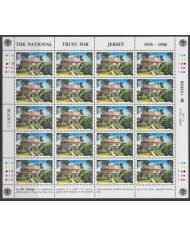 F-EX40053 UK ENGLAND JERSEY MNH 1986 SHEET NATIONAL TRUST ARCHITECTURE.