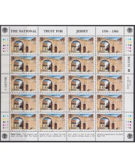 F-EX40053 UK ENGLAND JERSEY MNH 1986 SHEET NATIONAL TRUST ARCHITECTURE.
