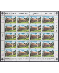 F-EX40053 UK ENGLAND JERSEY MNH 1986 SHEET NATIONAL TRUST ARCHITECTURE.
