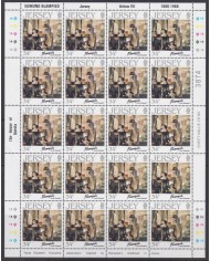 F-EX40054 UK ENGLAND JERSEY MNH 1986 SHEET ART PAINTING EDMUND BLAMPIED.