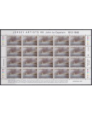 F-EX40059 UK ENGLAND JERSEY MNH 1987 SHEET ART PAINTING JOHN LE CAPELAIN.