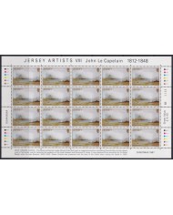 F-EX40059 UK ENGLAND JERSEY MNH 1987 SHEET ART PAINTING JOHN LE CAPELAIN.
