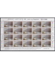 F-EX40059 UK ENGLAND JERSEY MNH 1987 SHEET ART PAINTING JOHN LE CAPELAIN.