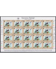 F-EX40061 UK ENGLAND JERSEY MNH 1988 SHEET OPERATION RALEIGH SHIP FROG.