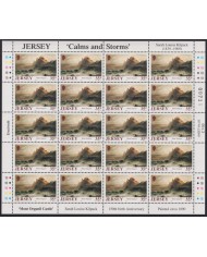 F-EX40070 UK ENGLAND JERSEY MNH 1989 SHEET ART PAINTING SARA LOUISA KILPACK CALM & STORMS.