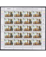 F-EX40073 UK ENGLAND JERSEY MNH 1991 SHEET PHILIPPE D´AUVERGE ADVENTURE SHIP.