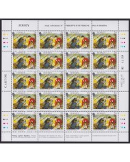 F-EX40073 UK ENGLAND JERSEY MNH 1991 SHEET PHILIPPE D´AUVERGE ADVENTURE SHIP.