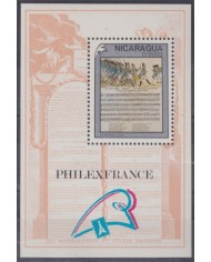 F-EX40648 NICARAGUA 1992 MNH PHILEXFRANCE REVOLUTION MUSIC LA MARSELLESA