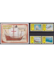 F-EX40659 TURKS & CAICOS MNH 1991 DISCOVERY OF AMERICA VOYAGE SHIP COLUMBUS.