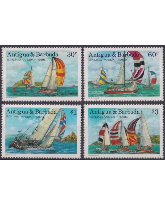 F-EX40669 ANTIGUA & BARBUDA MNH 1978 SAILING BOAT WEEK SHIP.