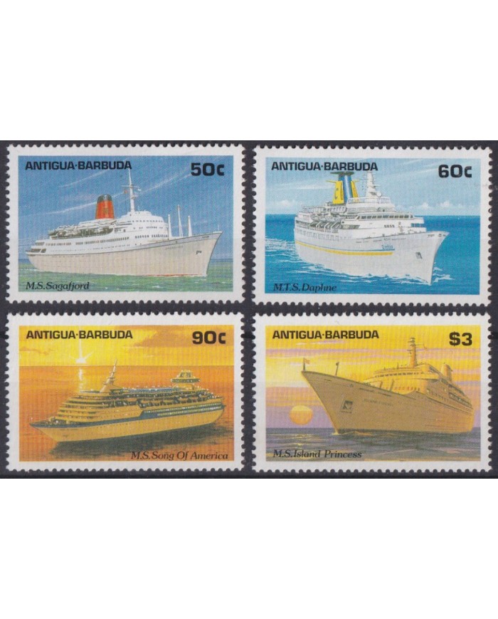 F-EX40672 ANTIGUA & BARBUDA MNH 1987 SAILING BOAT CRUICER SHIP.