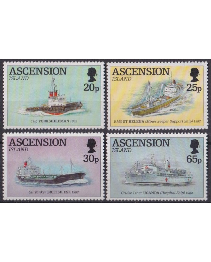 F-EX40781 ASCENSION MNH 1994 OIL TANKER CRUSER LINE MERCHANT SHIP.