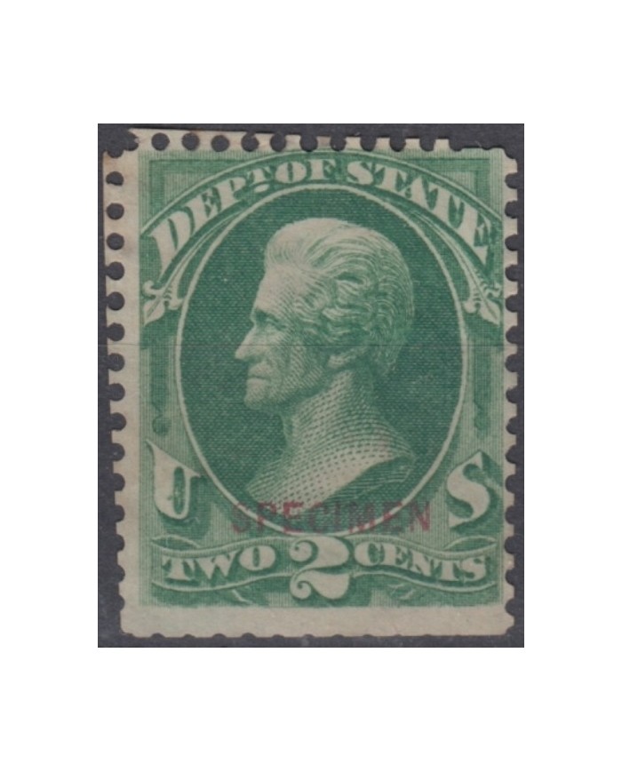 F-EX14741 US OFFICIAL DEPARTMEN OF STATE SPECIMEN. 1c - 2c SPECIMEN. NO GUM.